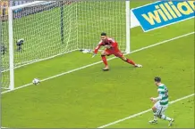  ??  ?? MISSING IN ACTION: Patrick Roberts watches as his ‘sitter’ fails to hit the net