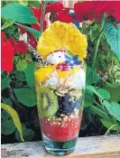  ?? PHOTO: SUPPLIED ?? Breakfast parfait — Aro Ha food is a treat for the eyes as much as for the stomach.