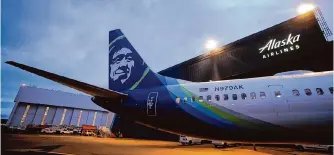  ?? Lindsey Wasson/associated Press photo ?? An Alaska Airlines Boeing 737 Max 9 with a door plug awaits inspection in January. As concerns about the quality of work at Boeing mount, the company on Monday overhauled its leadership.