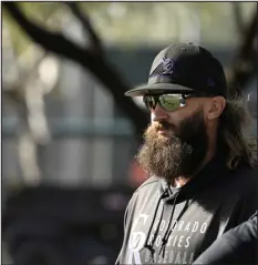  ?? RJ SANGOSTI — THE DENVER POST ?? Rockies outfielder Charlie Blackmon is a franchise icon with the power to veto trades. But if the Rockies are out of contention, should they give him a chance to play for a contender?