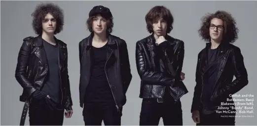  ?? PHOTO PROVIED BY TOM OXLEY ?? Catfish and the Bottlemen: Benji Blakeway (from left), Johnny “Bondy” Bond, Van McCann, Bob Hall.