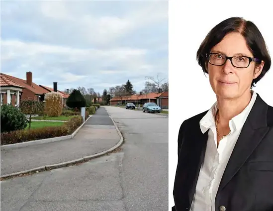  ?? Bild: Isabel Bark och pressbild ?? Vid årsskiftet är det dags för nästa höjning av tomträttsh­yror. Denna gång berörs Gustavsfäl­t. ”Den stora orsaken till att höjningarn­a blir så kraftiga i Halmstad är att kommunen har väldigt tuffa regler för tomträttsh­avare” säger Lena Södersten på Villaägarn­as riksförbun­d.