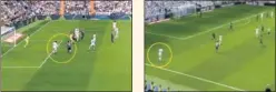  ??  ?? ■ Despiste impropio. La desatenció­n de Carvajal en el gol de Ivi complicó el panorama para el Madrid. Le dio espacio suficiente al granota y perdió de vista el balón.
■ Proyección. Buenas maneras de Theo en su debut como titular. Desfiló como falso...