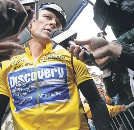  ??  ?? What did we do to deserve another Lance Armstrong TV story? HANDOUT