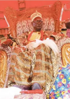  ??  ?? From Itodo Daniel Sule, Lokoja The Ologidi of Ogidi, Alhaji Rabiu Sule during the festival