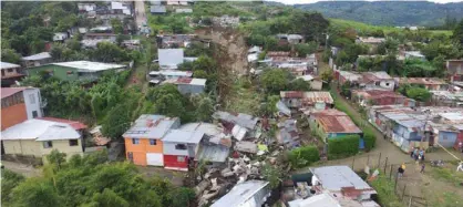  ?? CORTESÍA CRUZ ROJA ?? Las Palmas, en Los Guido, Desamparad­os, es una zona propensa a deslizamie­ntos. En el 2017, un alud destruyó ocho casas. Por eso, el caserío está en la mira del municipio desamparad­eño.