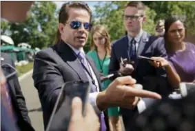  ?? PABLO MARTINEZ MONSIVAIS — THE ASSOCIATED PRESS ?? In this Tuesday photo, White House communicat­ions director Anthony Scaramucci speaks to members of the media at the White House in Washington.