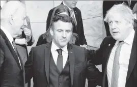  ?? ?? Clueless: (From left) Joe Biden, Emmanuel Macron and Boris Johnson.