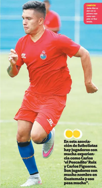  ??  ?? Jaime Alas se alzó con su primera copa como campeón en Guatemala.