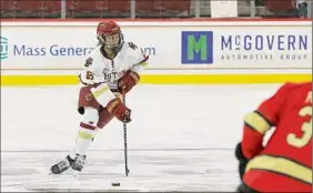  ?? Courtesy of Boston College Athletics ?? Sidney Fess of Clifton Park is a sophomore defender for Boston College. Fess scored her first goal on Nov. 21 against rival Boston University.