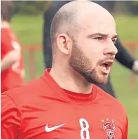  ??  ?? Alan Tulleth was on the mark for Tayport in their 2-0 win over Downfield.