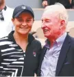  ??  ?? ACES: Barty with Rod Laver.