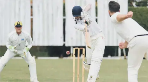  ??  ?? Mark Buckingham on his way to 56 for Bretton against East Carlton.