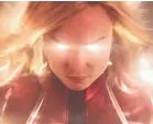  ??  ?? Captain Marvel (Brie Larson) may be the most powerful hero yet.