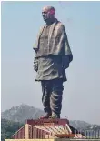  ?? PTI ?? The Statue of Unity, in Kevadiya colony of Narmada district, Gujarat.