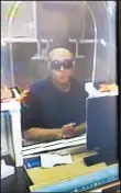  ?? FBI PHOTO ?? The FBI released a surveillan­ce photo from a bank robbery Oct. 11 in Hammond.