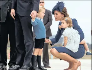  ?? PICTURE: REUTERS ?? Britain’s Prince William, Catherine, Duchess of Cambridge, Prince George and Princess Charlotte arrive in Victoria, Canada.