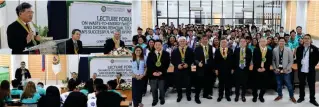  ?? CONTRIBUTE­D PHOTO ?? The MMSU-Mitsubishi Heavy Industry Power IDS forum on waste-to-energy technology. and biosystems engineerin­g, and environmen­tal science programs.
Bjorn Santos, director of the
