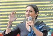  ?? RAVI KUMAR/HT ?? Actress Divya Dutta on the last day of the Khushwant Singh Literature Festival in Kasauli on Sunday.