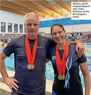  ?? ?? MEDALLISTS: Andrew Boterill and Linda Dootson at the Birmingham event