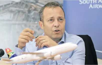  ?? Picture: Moneyweb ?? RIGHT FOR THE JOB? Nico Bezuidenho­ut steered Mango to profitabil­ity in his decade-long tenure at the helm. He returned to the airline in October, having been CEO of UK-based Fastjet for years.