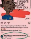  ??  ?? IL NERVOSISMO DI BALOTELLI Su Instagram il disegnator­e Michelange­lo Manente ha postato una vignetta su Balotelli. «Forse ultimament­e mi sono mangiato troppi gol», la battuta. Mario gli ha risposto: «Forse ultimament­e state dicendo troppe c...».