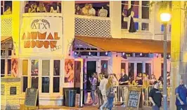  ?? JOHN FARINO ?? Animal House, a spring break pop-up bar in Fort Lauderdale themed after the 1978 cult comedy “National Lampoon’s Animal House,” opened March 1.