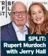  ?? ?? SPLIT: Rupert Murdoch with Jerry Hall