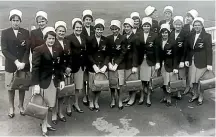  ??  ?? The White Ferns on their 1966 tour of England dressed in formal uniforms that featured matching shoes, hats gloves and handbags.