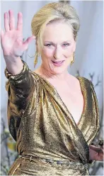  ??  ?? Actress Meryl Streep is the first star ever to pick up 20 Oscar nomination­s