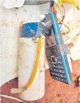  ?? ?? La bomba del EPP desactivad­a en la estancia Cerro Guasu estaba conectada a un celular.