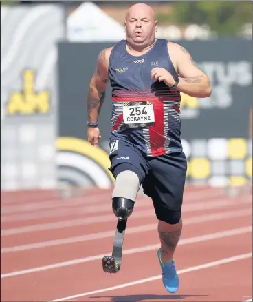 ??  ?? Former Royal Artillery serviceman, train driver Steve Cokayne from Hinckley, competed in the Invictus Games in Toronto, Canada, September 2017. Picture: Help For Heroes