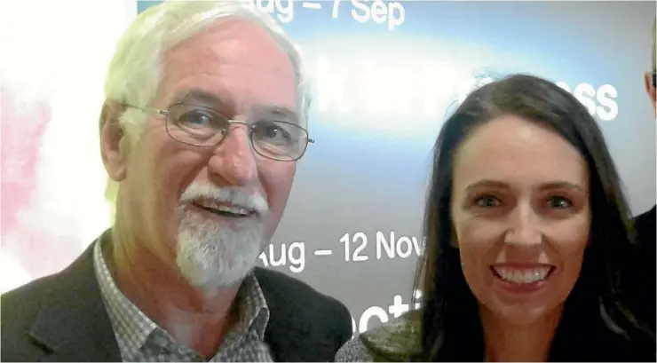  ?? SUPPLIED ?? Harry Duynhoven and Jacinda Adern at the Len Lye Centre in New Plymouth earlier this year.