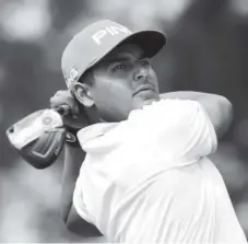  ?? Jared C. Tilton, Getty Images ?? Sebastian Munoz of Colombia tees off at the 16th hole during round two of The Greenbrier Classic.