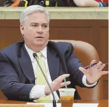  ??  ?? BAD PLAN: At-Large Boston City Councilor Michael Flaherty criticized the concept of safe-injection facilities during a hearing yesterday.