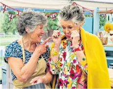  ?? ?? Making a point: contestant Maggie, 70, exchanges words with judge Prue Leith