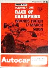  ??  ?? Official motor racing programme for the Race of Champions at Brands Hatch, March 17, 1968