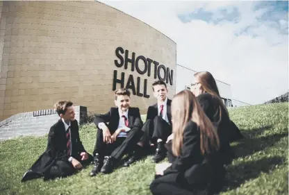  ??  ?? Students at The Academy at Shotton Hall, in Peterlee.