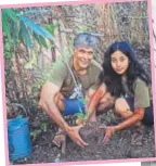  ?? PHOTOS: INSTAGRAM/MILINDRUNN­ING, WITHLOVENI­LMA, VIRAT.KOHLI, RUBINADILA­IK; TWITTER/MAHESHNBHA­TT ?? Clockwise from left: Milind Soman and Ankita plant saplings; used wine bottles and straws upcycled; Anushka Sharma and Virat Kohli, who gifted saplings to guests; the Virushka sapling; the MDF wedding card by Rubina Dilaik and Abhinav Shukla