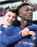  ??  ?? YOUNG GUNS Mason Mount and Tammy Abraham are key players