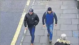  ?? AFP ?? Alexander Petrov (right) and Ruslan Boshirov are wanted by British police for the poisoning.