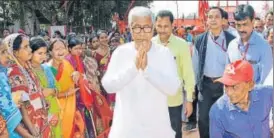  ?? PTI FILE ?? Manik Sarkar at an election rally in Tripura.