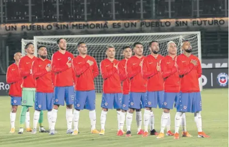  ??  ?? La selección chilena en el Estadio Nacional.