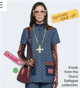  ??  ?? A look from the
Gucci Epilogue collection.