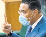  ?? RUDOLPH BROWN ?? Prime Minister Andrew Holness making his presentati­on on COVID-19 in Parliament on Wednesday.