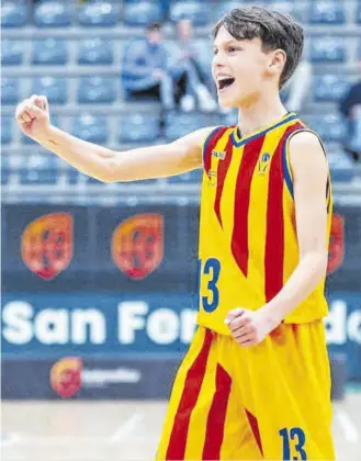  ?? // FEB ?? Lukas Jasikevici­us, con la selección Mini catalana