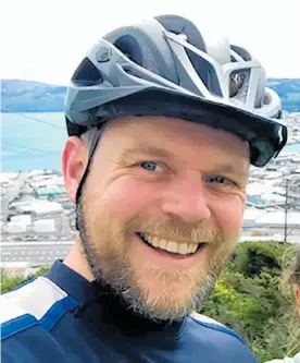  ??  ?? Chris Dawson, 39, suffered a cardiac event and died after crossing the finish line of the 5km Lower Hutt parkrun on Saturday.