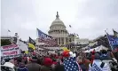  ??  ?? The scene on 6 January as the Capitol attack unfolded. Michael Byrd said in the interview: “I know that day I saved countless lives.’ Photograph: José Luis Magaña/AP