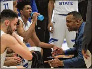  ?? HENRY TAYLOR / HENRY.TAYLOR@AJC.COM ?? Georgia State coach Ron Hunter said of his team, “We don’t care about individual awards. All we care is who goes to the NCAA Tournament.”