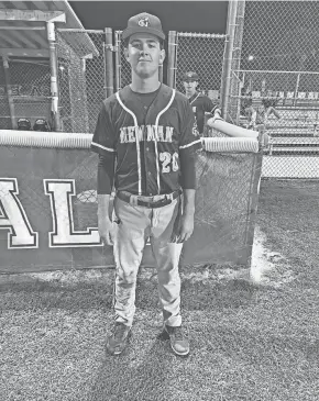  ?? RICK ROBB / SPECIAL TO THE POST ?? Junior right-hander Blake Anderson pitched six strong innings, striking out nine, in Cardinal Newman’s 7-1 victory Wednesday.